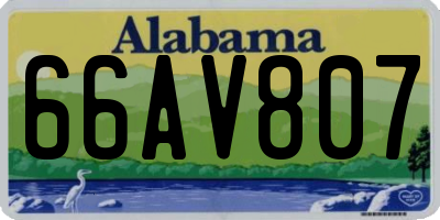 AL license plate 66AV807