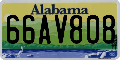 AL license plate 66AV808