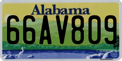 AL license plate 66AV809
