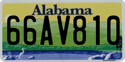 AL license plate 66AV810