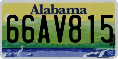 AL license plate 66AV815