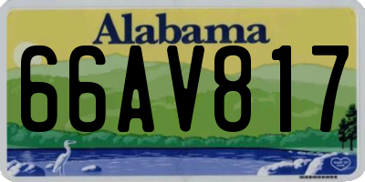 AL license plate 66AV817