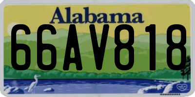 AL license plate 66AV818
