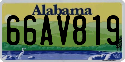 AL license plate 66AV819
