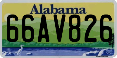 AL license plate 66AV826
