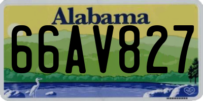 AL license plate 66AV827