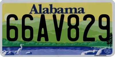 AL license plate 66AV829