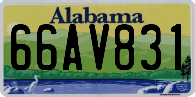 AL license plate 66AV831