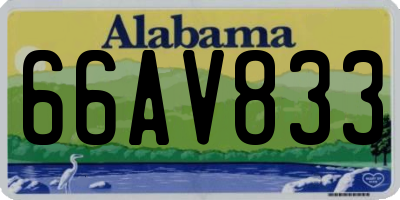 AL license plate 66AV833