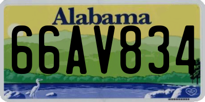 AL license plate 66AV834