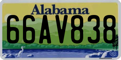 AL license plate 66AV838