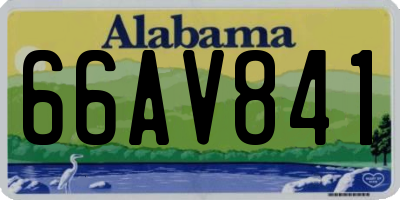 AL license plate 66AV841