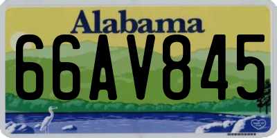 AL license plate 66AV845