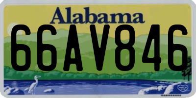 AL license plate 66AV846