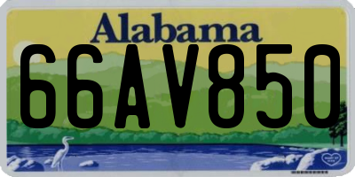 AL license plate 66AV850