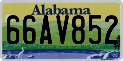 AL license plate 66AV852