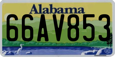 AL license plate 66AV853