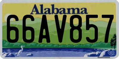 AL license plate 66AV857