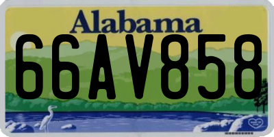 AL license plate 66AV858
