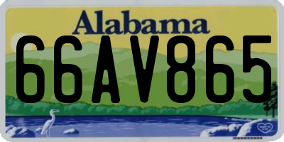 AL license plate 66AV865