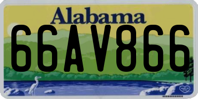 AL license plate 66AV866