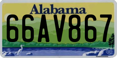 AL license plate 66AV867