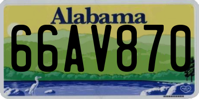 AL license plate 66AV870