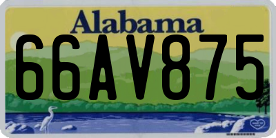 AL license plate 66AV875