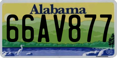 AL license plate 66AV877