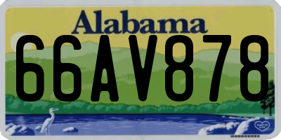 AL license plate 66AV878