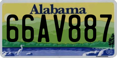 AL license plate 66AV887