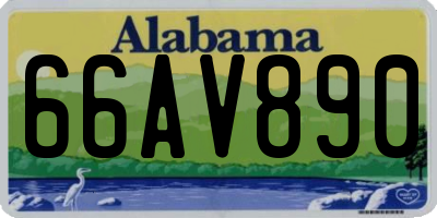 AL license plate 66AV890