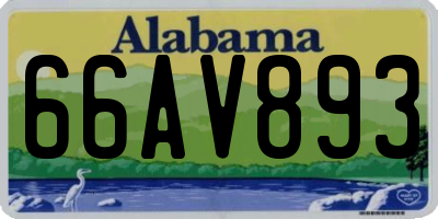 AL license plate 66AV893