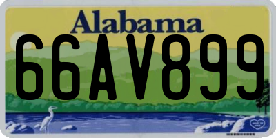 AL license plate 66AV899