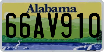 AL license plate 66AV910