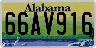 AL license plate 66AV916