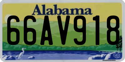 AL license plate 66AV918
