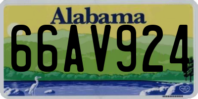 AL license plate 66AV924