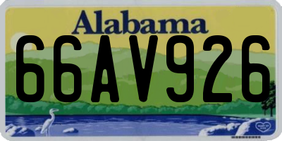 AL license plate 66AV926