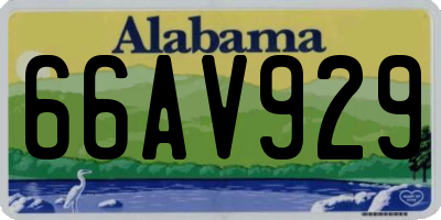 AL license plate 66AV929