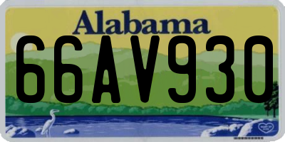 AL license plate 66AV930