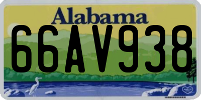 AL license plate 66AV938