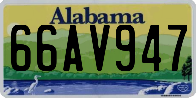 AL license plate 66AV947