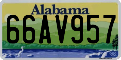 AL license plate 66AV957