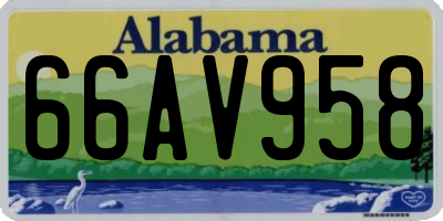 AL license plate 66AV958