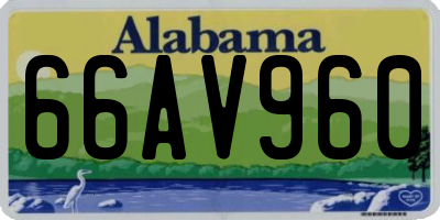 AL license plate 66AV960