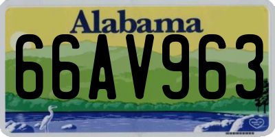 AL license plate 66AV963
