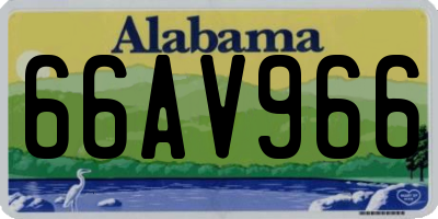 AL license plate 66AV966