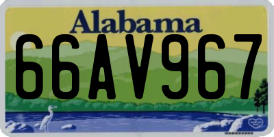 AL license plate 66AV967