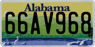 AL license plate 66AV968